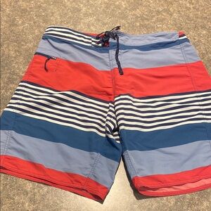 Patagonia Gray and Red Swim Shorts